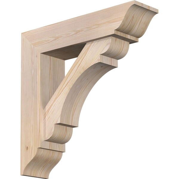 Ekena Millwork Olympic Traditional Smooth Bracket w/ Offset Brace, Douglas Fir, 7 1/2"W x 30"D x 30"H BKT0806X30X30OLY01SDF - main